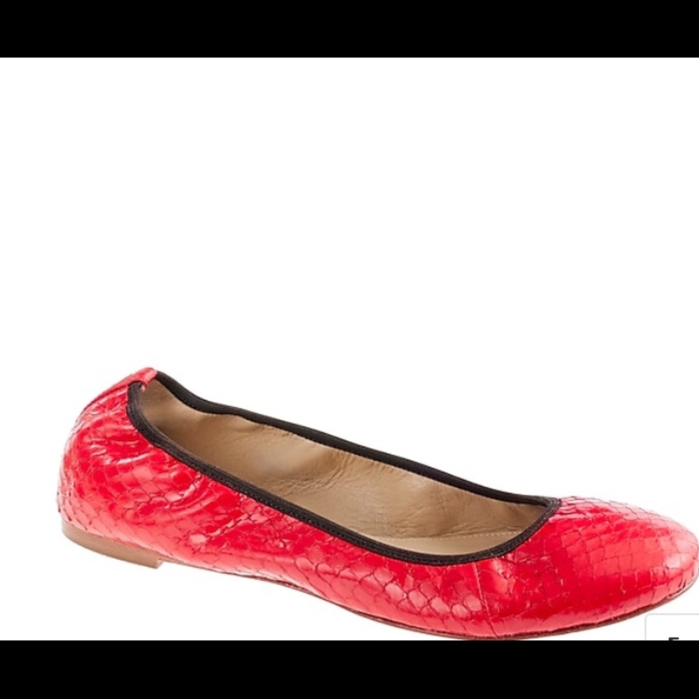 J Crew Collection red Lula Flats 10